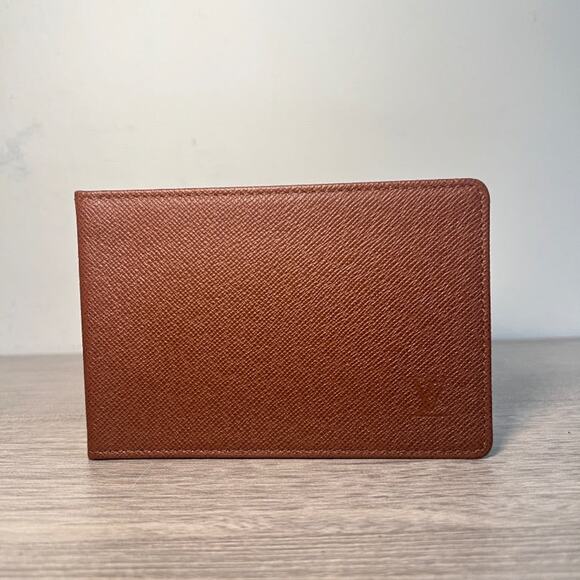 Louis Vuitton Bi-Fold Photo Card Holder Leather Wallet Brown - Picture 1 of 4